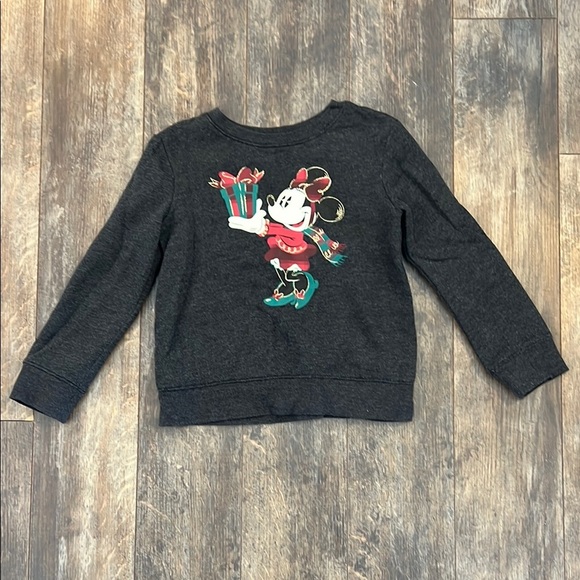 Jumping Beans Charcoal Christmas Minnie Mouse Sweatshirt - Picture 1 of 9